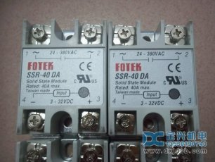 FOTEK台湾阳明固态继电器SSR-40DA单相交流40A固态继电器SSR-40DA