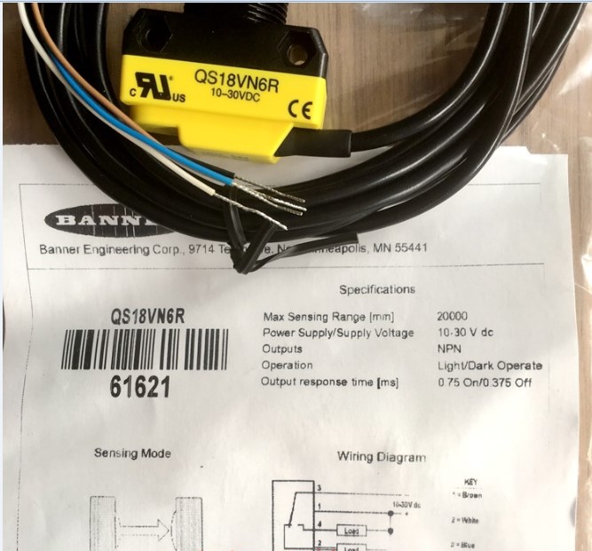 BANNER 光电开关 光电传感器 QS18VN6R